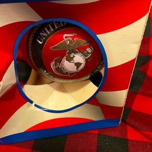 Marine ornament and saying on back